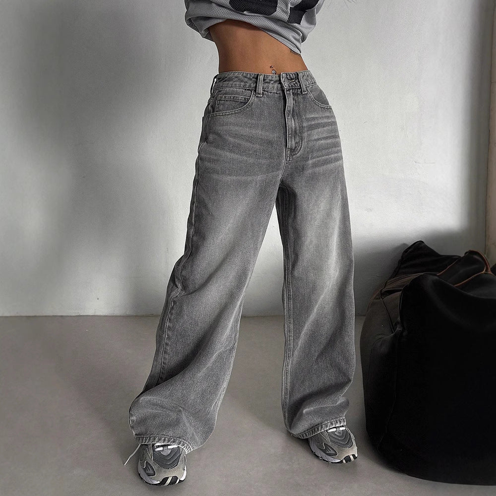 Loose Spring and Autumn Long High Waist Drooping Fashion Fashion Pants