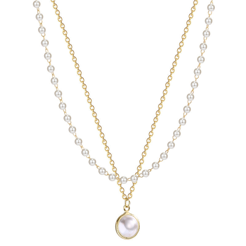 Double-Layer Pearls Necklace 