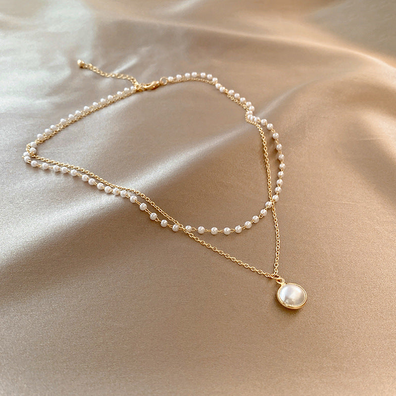 Double-Layer Pearls Necklace 