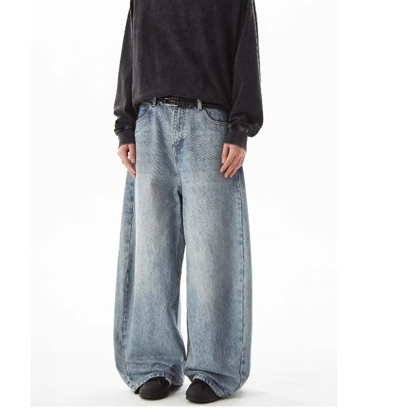 Retro Straight Jeans Loose High Waist Slimming