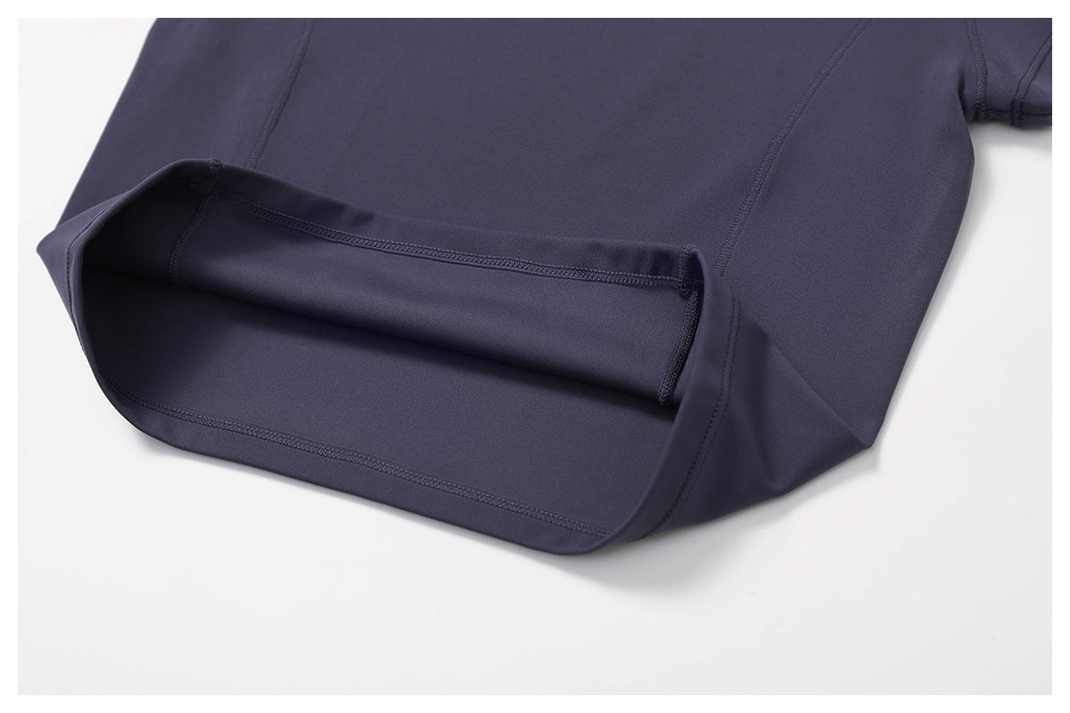 Seamless Workout Set for Women – Sculpting Short Sleeve Yoga & Running Outfit