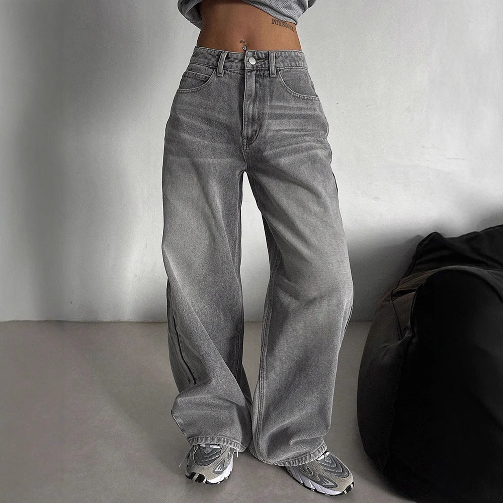 Loose Spring and Autumn Long High Waist Drooping Fashion Fashion Pants