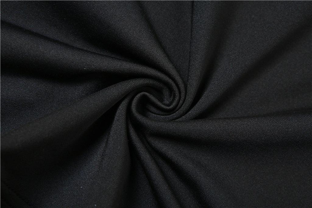 European and American Fashion & Trend Sexy Halter Backless Slim Fit Sheath Solid Color Dress