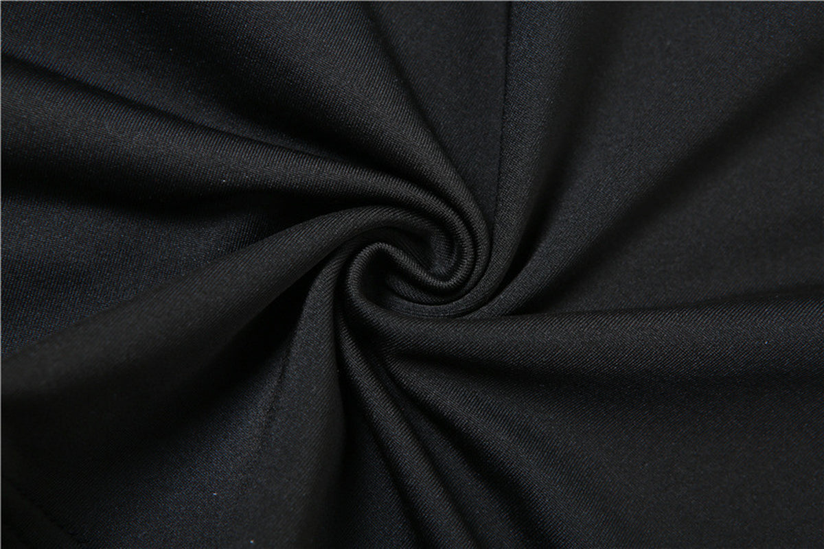 European and American Fashion & Trend Sexy Halter Backless Slim Fit Sheath Solid Color Dress